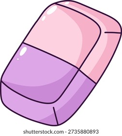 Flat Pink Cute Eraser Ilustração