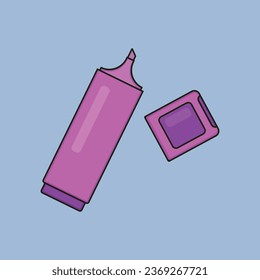 Ilustrador rosa plano Icono de marcador importante Vector Ilustración