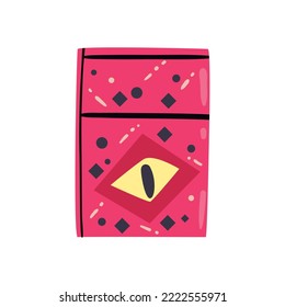 flach rosa hellere Illustration mit Schlangenauge