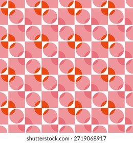 Flat Pink Schweizer Abstrakt Nahtloses Muster Hintergrund