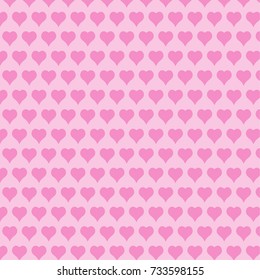 Flat pink valentine heart. Background pattern