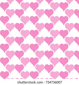 Flat Pink valentine heart, Background Pattern