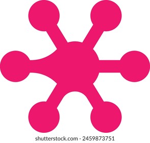 Flat Pink Virus Icon Herunterladen