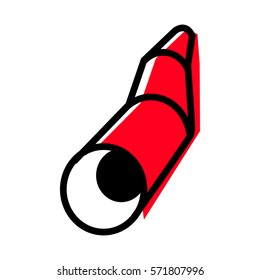 Flat pipeline icon. Vector sign for website or app. Illustration isolated on white background.