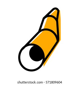 Flat pipeline icon. Vector sign for website or app. Illustration isolated on white background.
