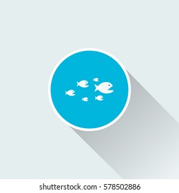 flat piranha icon