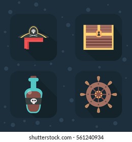 Flat Pirate Icons