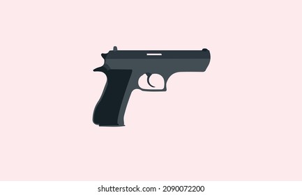 Flachpistolenpistole, einzelne Vektorgrafik