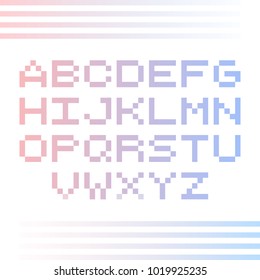 Flat pixel font