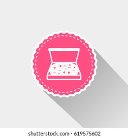 flat pizza icon with box