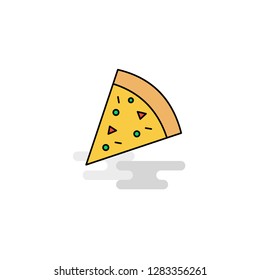 Flat Pizza Icon. Vector