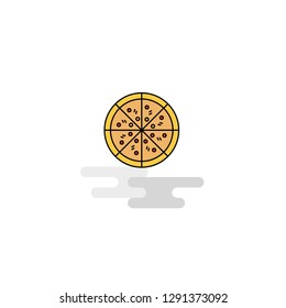 Flat Pizza  Icon. Vector