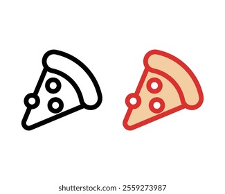 flat pizza icon vector illustration