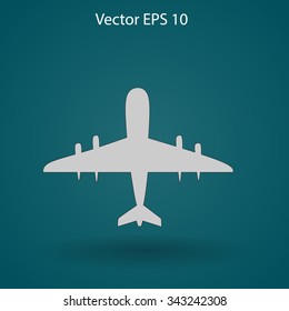 Flat plane icon. Vector