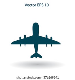 Flat plane icon. Vector