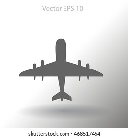 Flat plane icon. Vector