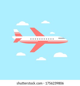 Flat Plane vector icon illustration in trendy style. suitable for many purposes.