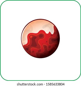 Flat planet collection and stars Vector
