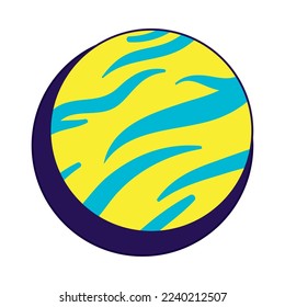 flat planet design over white