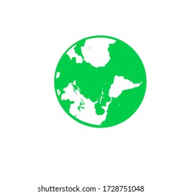 Icono Planeta plana Tierra. Ilustración vectorial de diseño plano para banner web, web y móvil, infografías. Icono de vector Tierra. Icono del vector aislado en el fondo del degradado