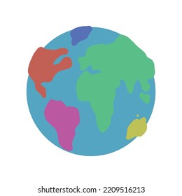Flat planet Earth Icon. Retten Sie unser Planet-Konzept. Vektorgrafik für Web-Banner, Web und Mobile, Infografiken.