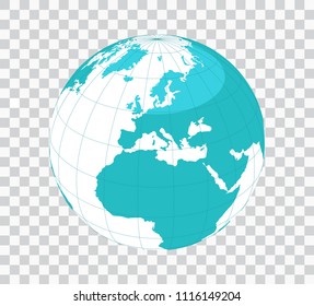 Flat planet Earth icon. Vector illustration for web banner, web and mobile, infographics.