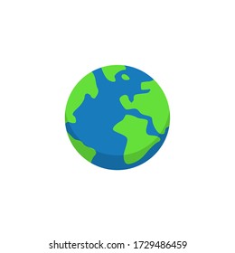 Flat planet Earth icon. Vector illustration for web banner, web and mobile, infographics