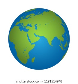 Flat planet Earth. Vector illustration for web banner, mobile, infographics and more