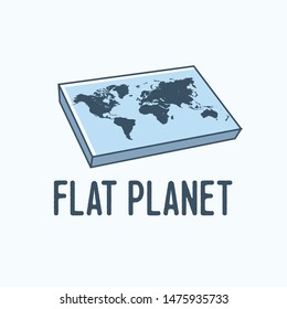 flat planet erath logo vector template