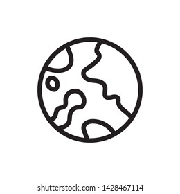 flat planet icon symbol sign, logo template, vector, eps 10