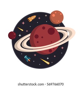 Flat planet saturn