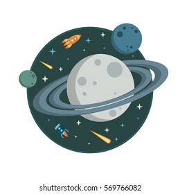 Flat planet saturn