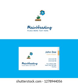 Flat Plant shower  Logo and Visiting Card Template. Busienss Concept Logo Design