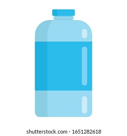 Flat plastic drink breezy water bottle mockup isolated on white background vector illustration. Element for web, game and advertising plastic drink breezy water bottle illustration