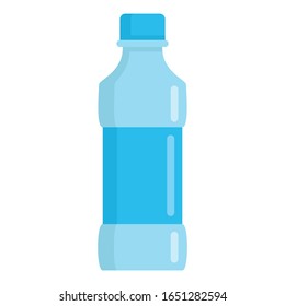 Flat plastic drink spring water bottle mockup isolated on white background vector illustration. Element for web, game and advertising spring water bottle illustration