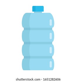 Flat plastic pure drink bottle mockup isolated on white background vector illustration. Element for web, game and advertising pure drink bottle illustration
