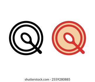 flat plate icon vector illustration