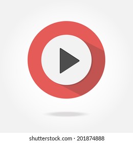 Flat play icon.