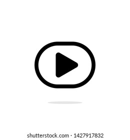 Flat play icon button isolated on white background vector icon Eps10