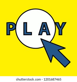 Flat Play Vector Logo Icon Button.Flat Social Media Background Sign Download
