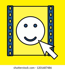 Flat Play Vector Logo Icon Button.Flat Social Media Background Sign Download