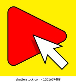 Flat Play Vector Logo Icon Button.Flat Social Media Background Sign Download