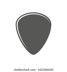 Flat plectrum isolated on a white background. Design element for music logos, labels, emblems. Vector illustration