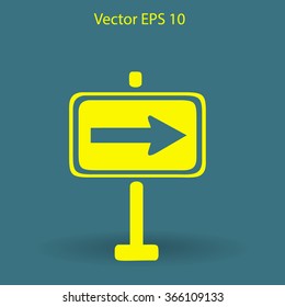 Flat pointer icon