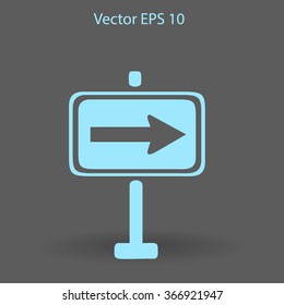 Flat pointer icon