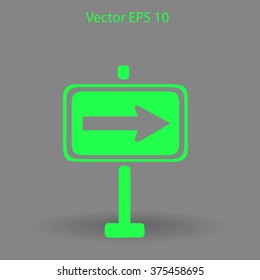 Flat pointer icon