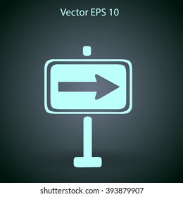 Flat pointer icon