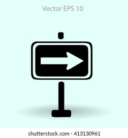 Flat pointer icon