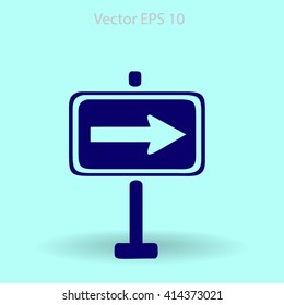 Flat pointer icon