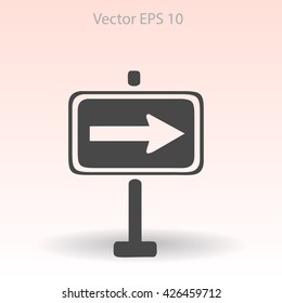 Flat pointer icon